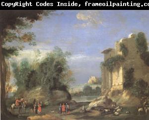 Napoletano, Filippo Landscape with Ruins and Figures (mk05)